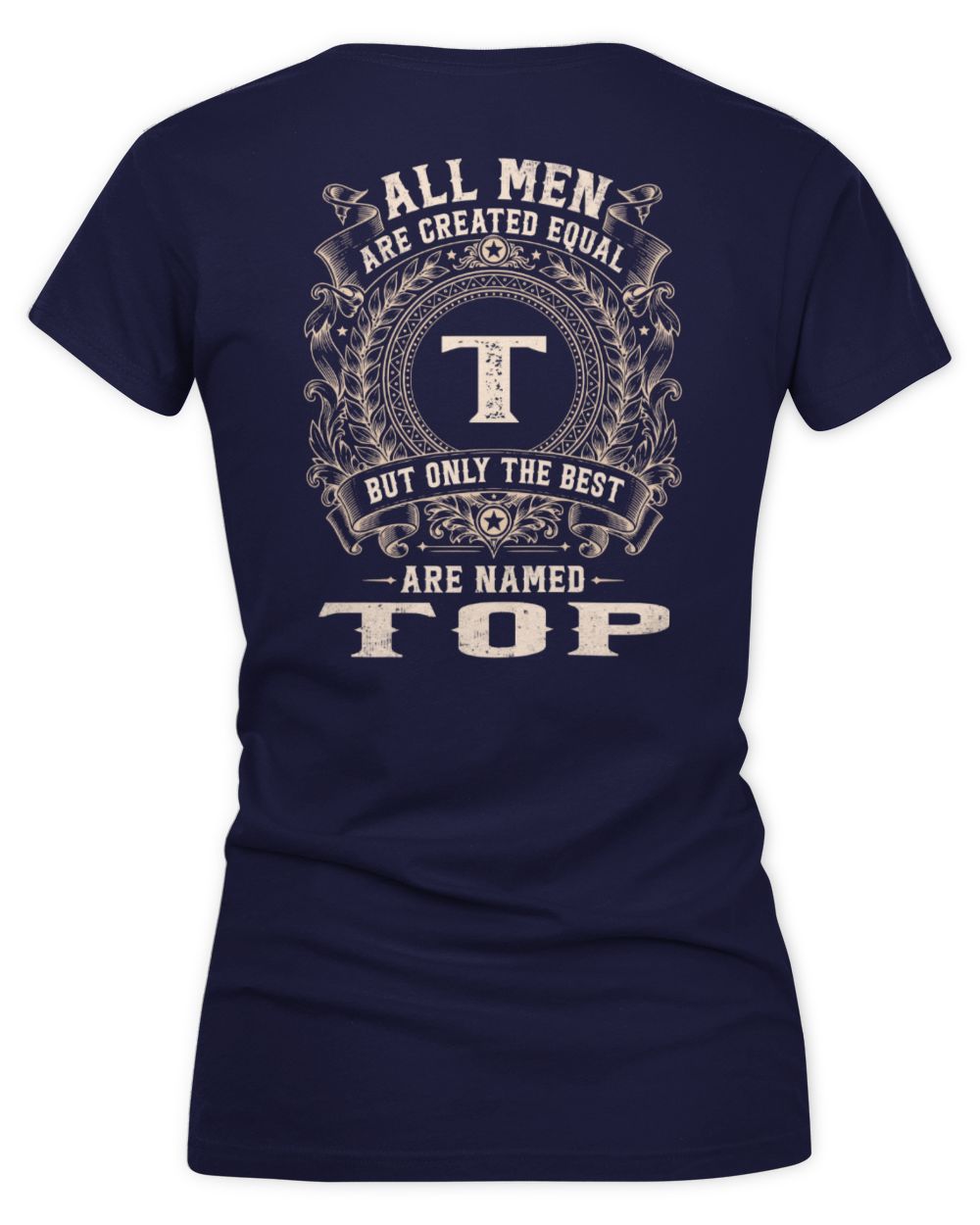 All Men Are Created Equal Cool Logo Shirt TOP M1-60 / Women's V-Neck T-Shirt / navy