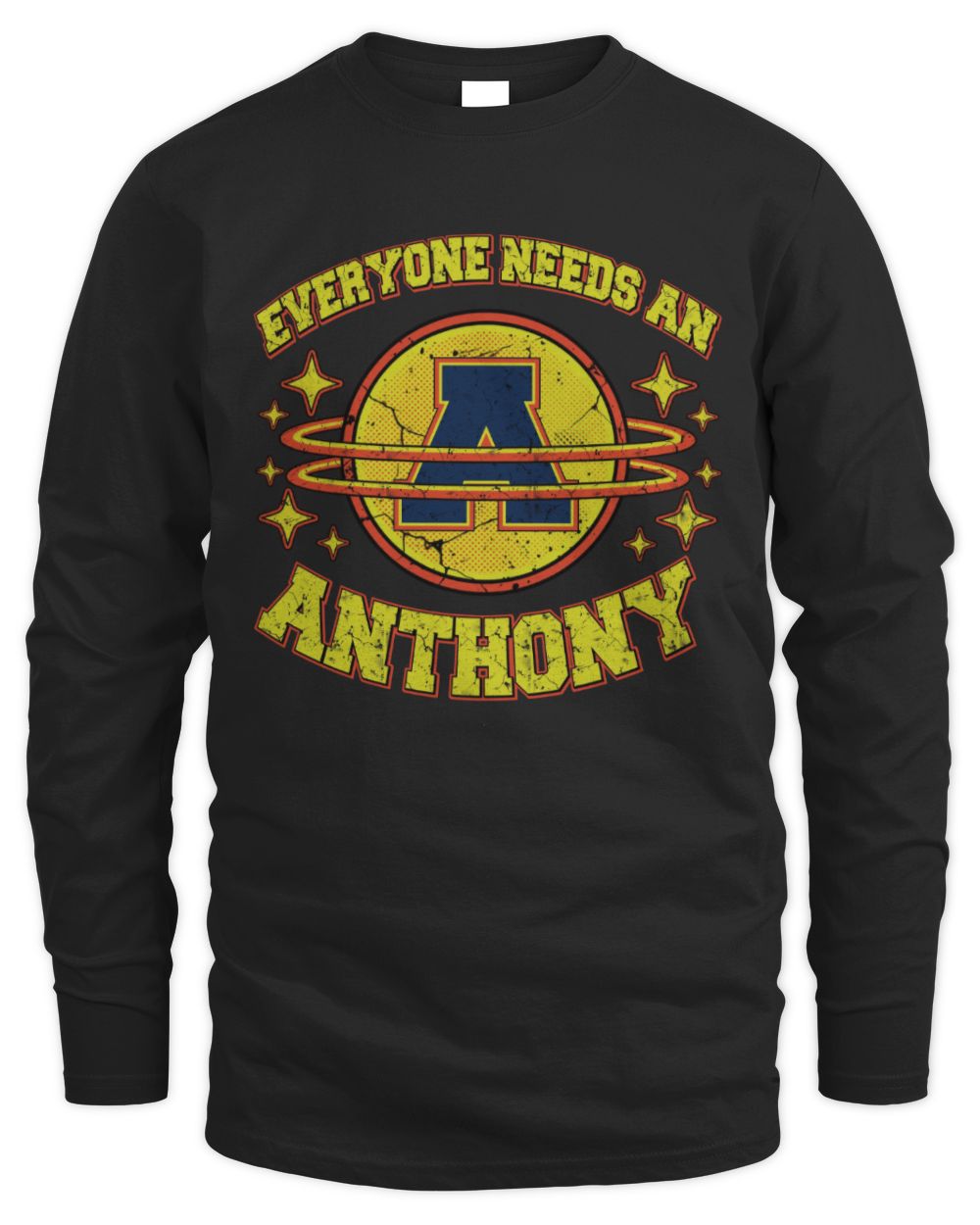 Everyone Needs a Your Name Shirt ANTHONY M1-76 / Men's Long Sleeved T-Shirt / black