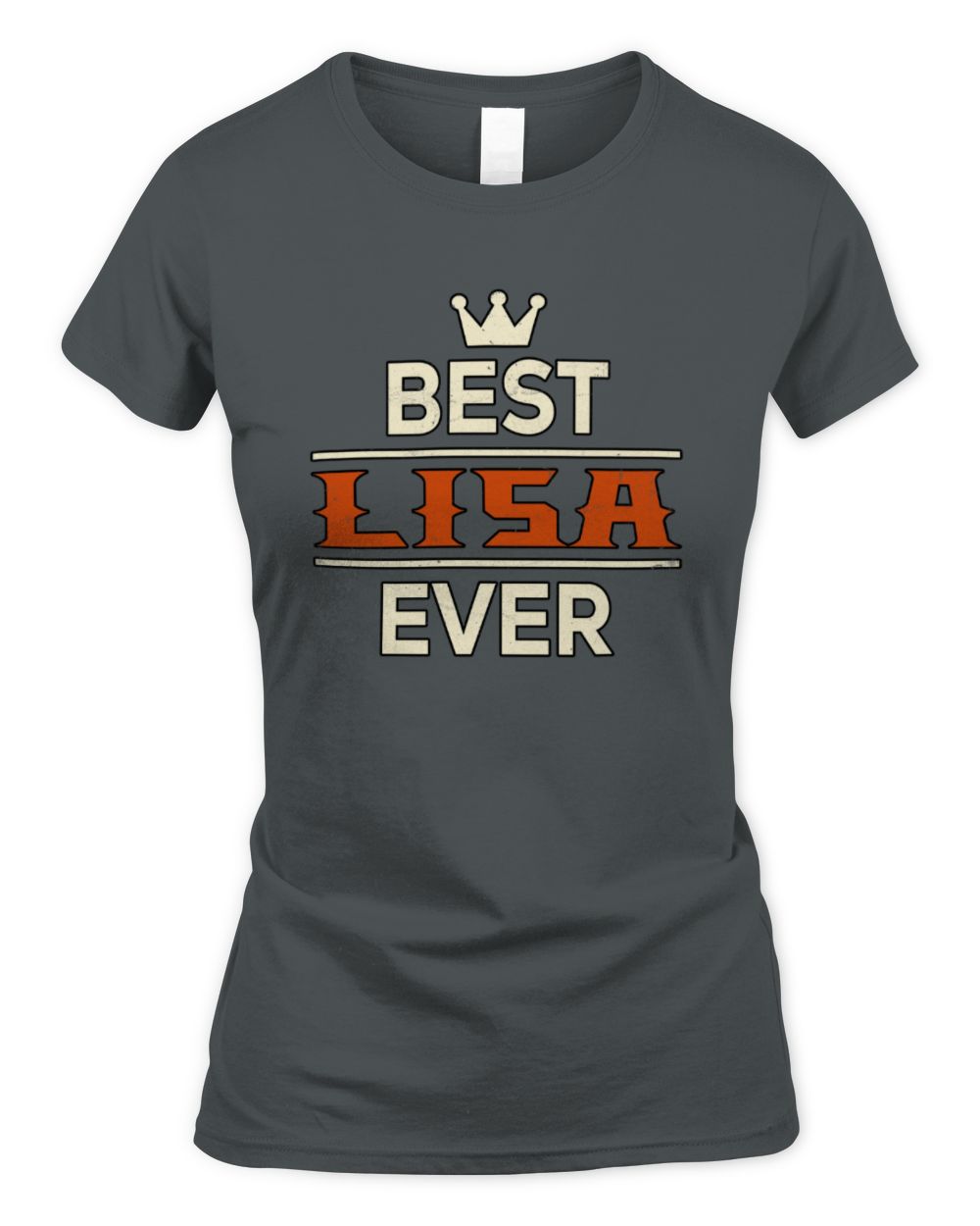 Best Your Name With Crown Shirt LISA M1-59 / Women's Standard T-Shirt / charcoal