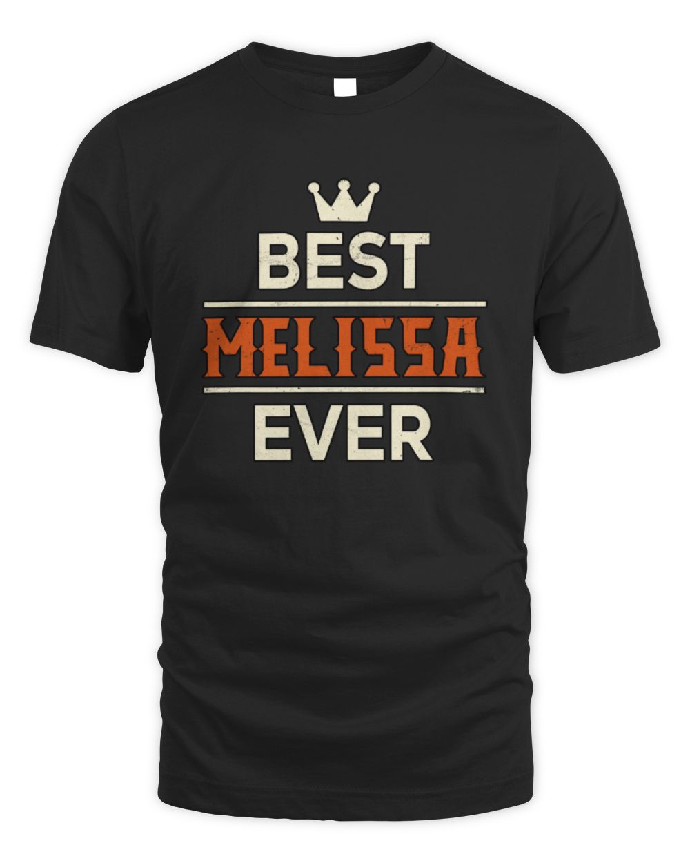 Best Your Name With Crown Shirt MELISSA M1-59 / Unisex Standard T-Shirt / black