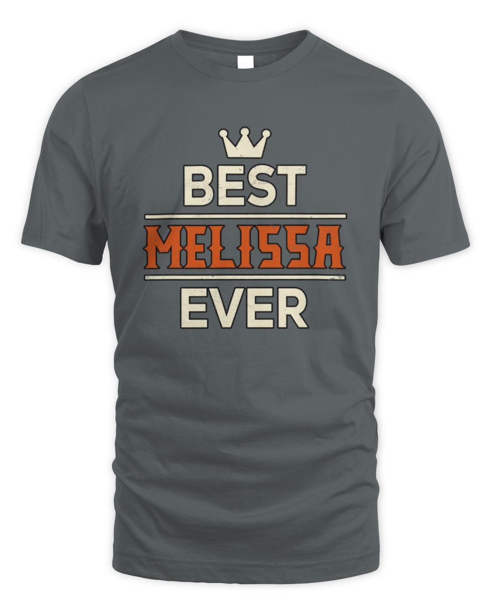 Best Your Name With Crown Shirt MELISSA M1-59 / Unisex Standard T-Shirt / charcoal