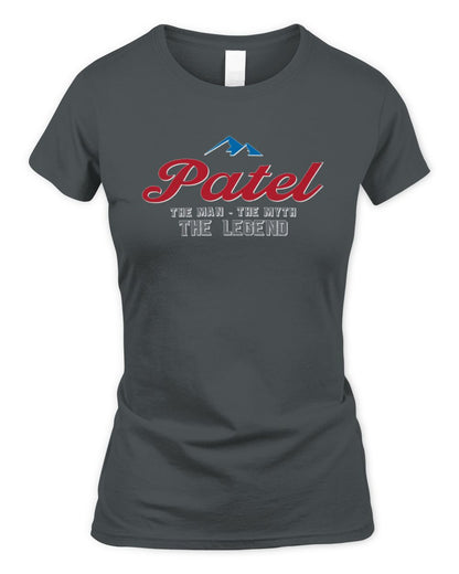 The Man The Myth The Legend Coors Light Beer T-Shirt PATEL M1-S84 / Women's Standard T-Shirt / charcoal
