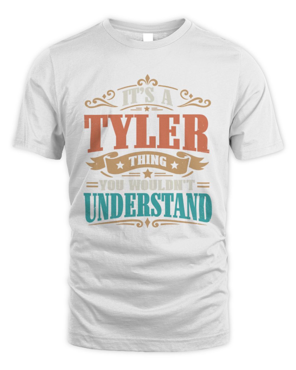 It’s a Name Thing Personalized Retro T-Shirt TYLER M1-47 / Unisex Standard T-Shirt / white