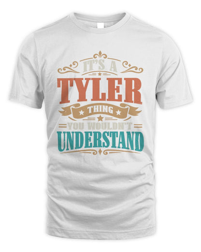 It’s a Name Thing Personalized Retro T-Shirt TYLER M1-47 / Unisex Standard T-Shirt / white