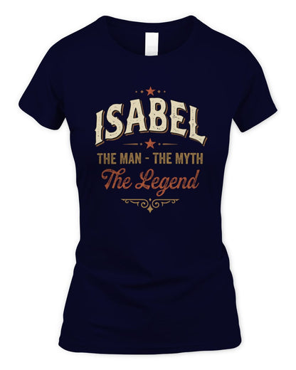 I'm Name I'm Not Rude I Just Have The Balls Funny T-Shirt ISABEL M1-77 / Women's Standard T-Shirt / navy