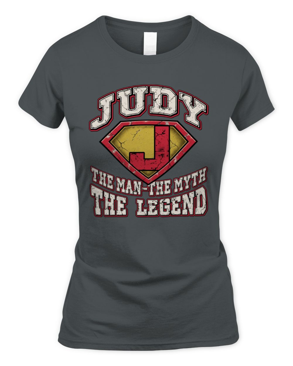 The Man The Myth The Legend Superman Graphic T-Shirt JUDY M1-74 / Women's Standard T-Shirt / charcoal