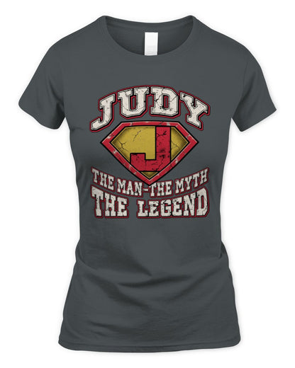 The Man The Myth The Legend Superman Graphic T-Shirt JUDY M1-74 / Women's Standard T-Shirt / charcoal