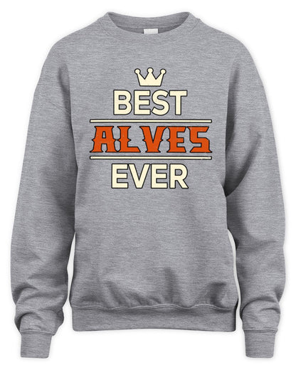 Best Your Name With Crown Shirt ALVES M1-59 / Unisex Sweatshirt / sport grey