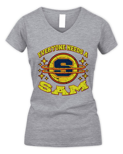 Everyone Needs a Your Name Shirt SAM M1-76 / Women's V-Neck T-Shirt / sport grey