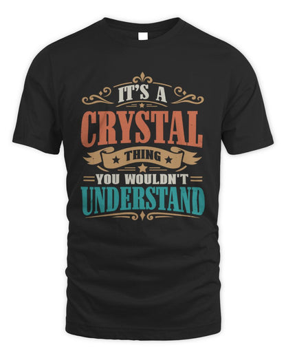 It’s a Name Thing Personalized Retro T-Shirt CRYSTAL M1-47 / Unisex Standard T-Shirt / black