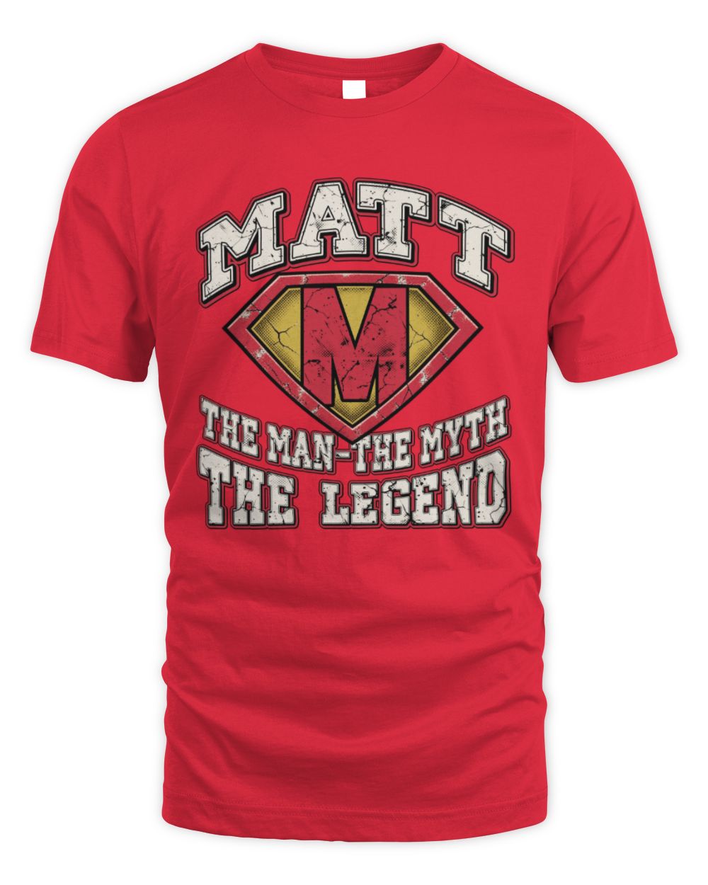 The Man The Myth The Legend Superman Graphic T-Shirt MATT M1-74 / Unisex Standard T-Shirt / red