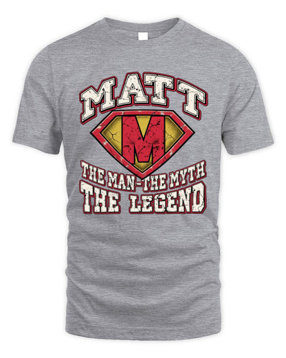The Man The Myth The Legend Superman Graphic T-Shirt MATT M1-74 / Unisex Standard T-Shirt / sport grey
