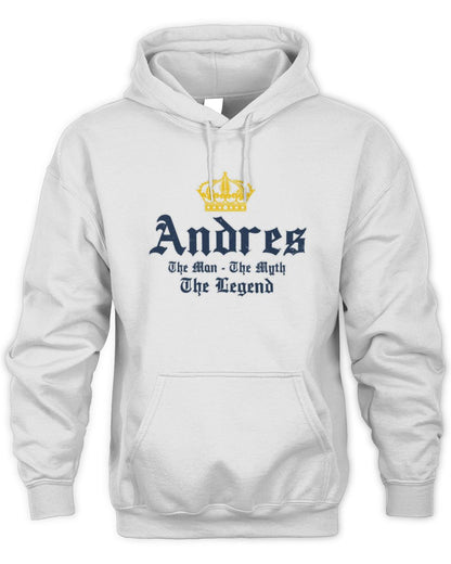The Man The Myth The Legend Corona Beer T-Shirt ANDRES M1-S83 / Unisex Hoodie / white