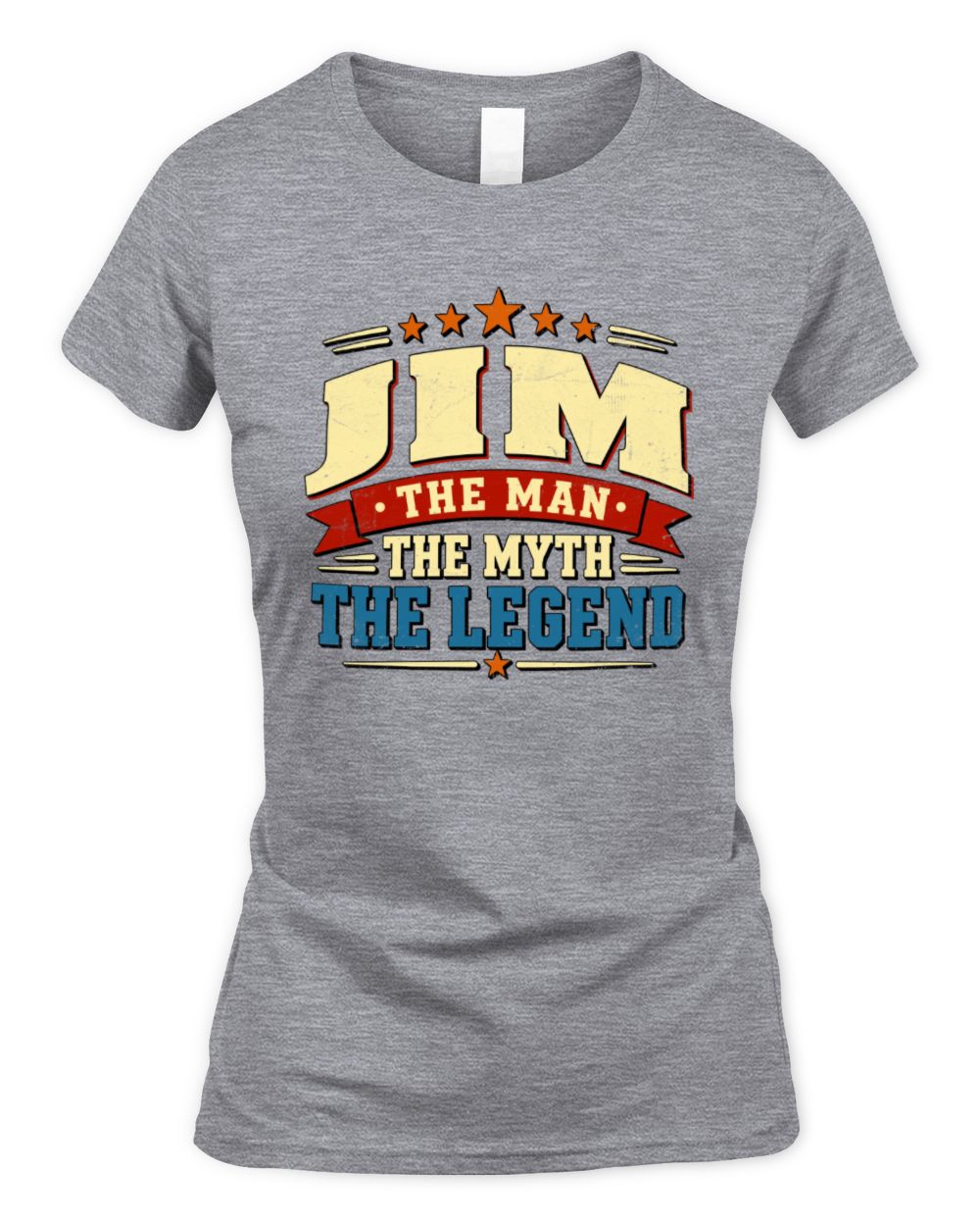 The Man The Myth The Legend Ribbon Vintage T-Shirt JIM M1-56 / Women's Standard T-Shirt / sport grey