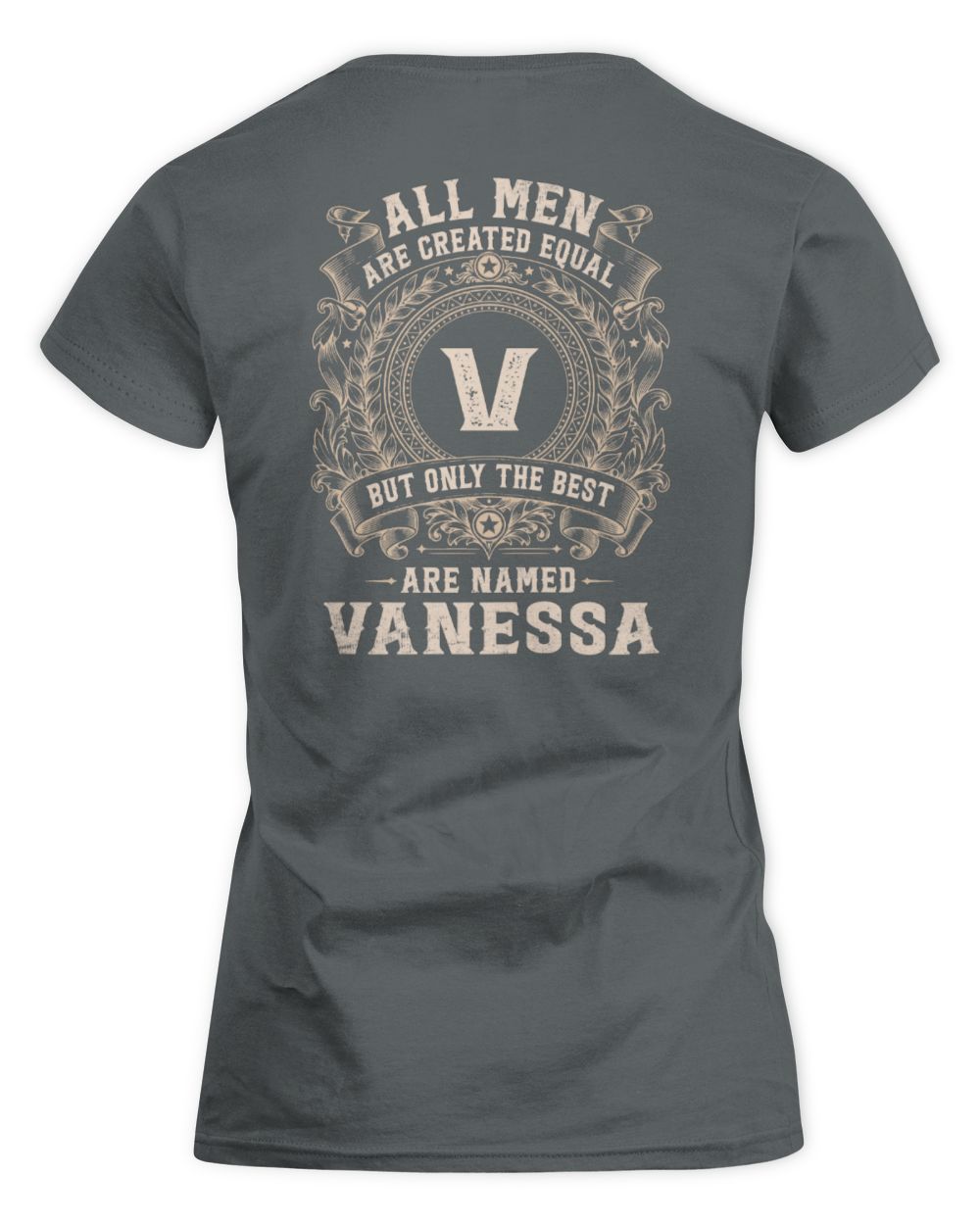 All Men Are Created Equal Cool Logo Shirt VANESSA M1-60 / Women's Standard T-Shirt / charcoal