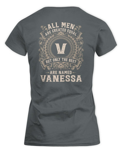All Men Are Created Equal Cool Logo Shirt VANESSA M1-60 / Women's Standard T-Shirt / charcoal