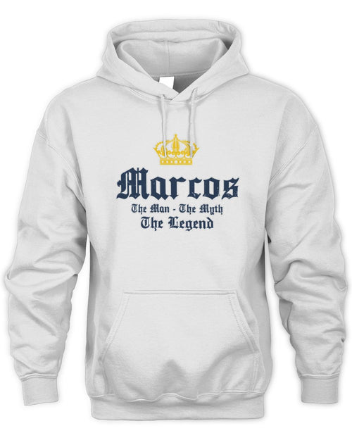 The Man The Myth The Legend Corona Beer T-Shirt MARCOS M1-S83 / Unisex Hoodie / white