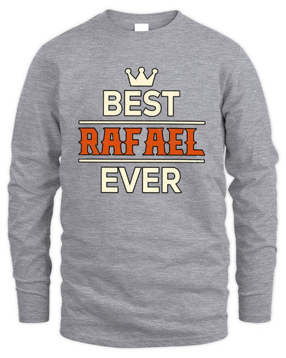 Best Your Name With Crown Shirt RAFAEL M1-59 / Men's Long Sleeved T-Shirt / sport grey