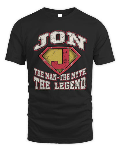 The Man The Myth The Legend Superman Graphic T-Shirt JON M1-74 / Unisex Standard T-Shirt / black