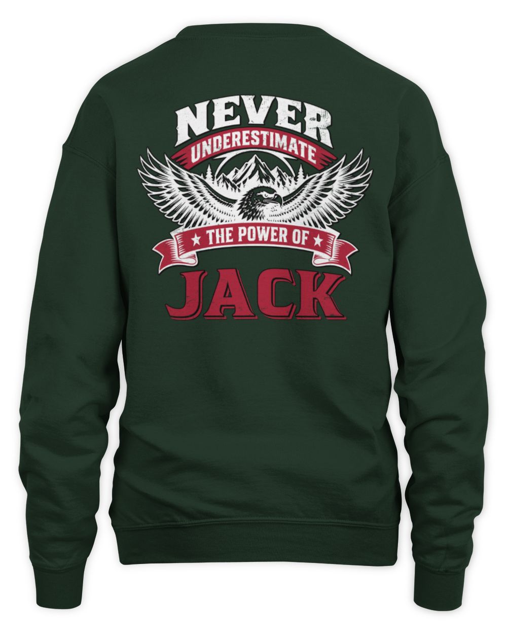 Never Underestimate Your Name Eagle Mountain Shirt JACK M1-61 / Unisex Sweatshirt / forest green