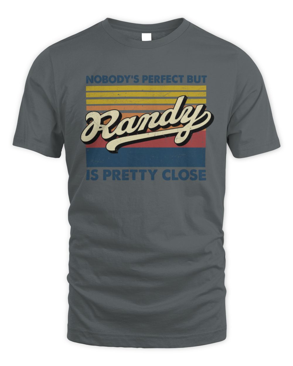 Nobody's Perfect But Your Name Is Pretty Close Retro Shirt RANDY M1-65 / Unisex Standard T-Shirt / charcoal