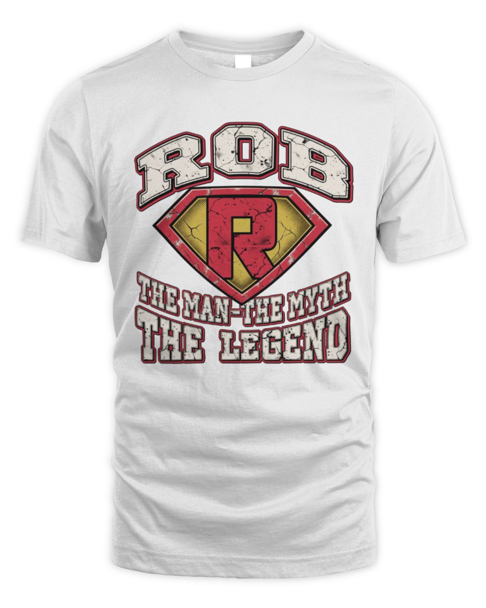The Man The Myth The Legend Superman Graphic T-Shirt ROB M1-74 / Unisex Standard T-Shirt / white