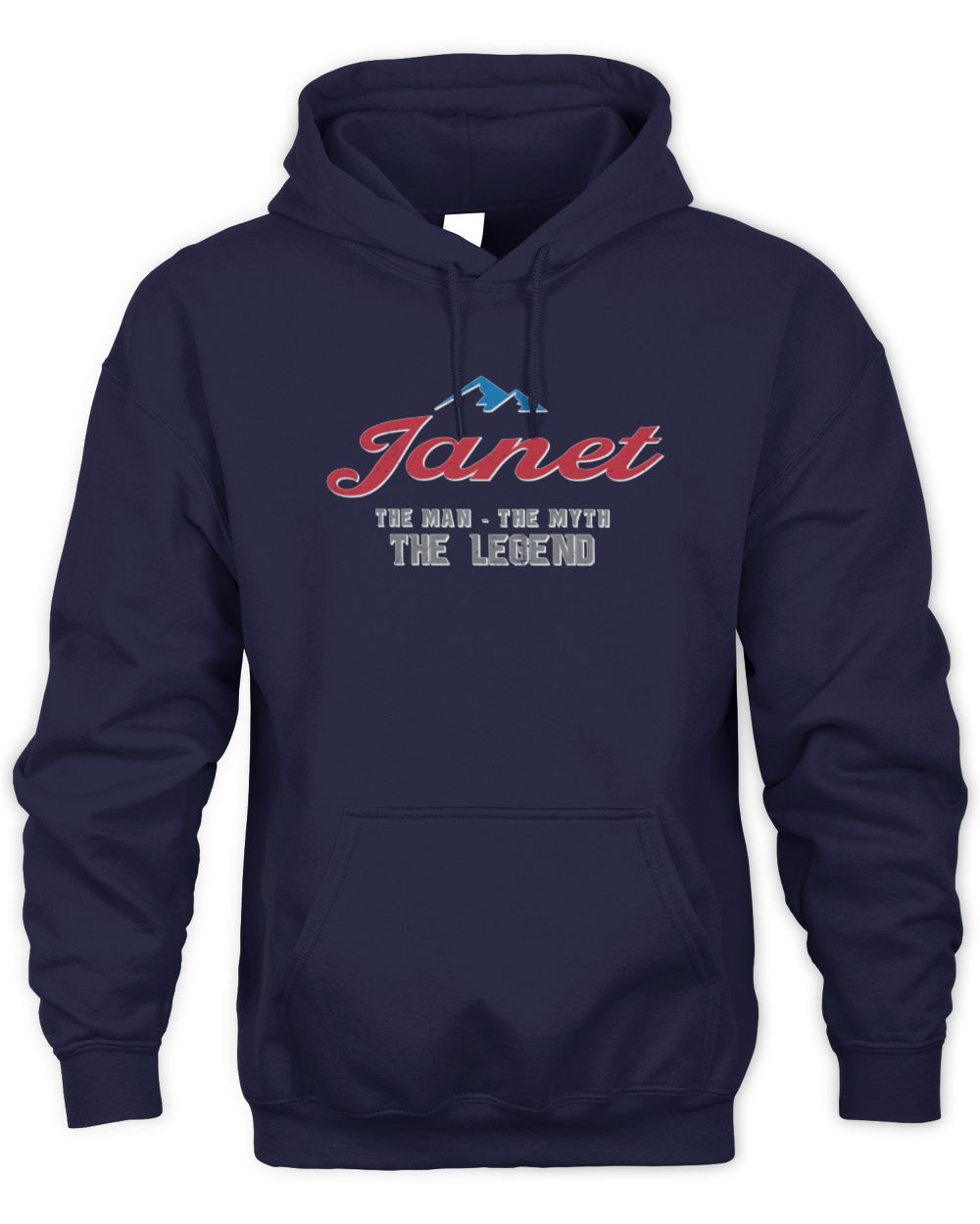 The Man The Myth The Legend Coors Light Beer T-Shirt JANET M1-S84 / Unisex Hoodie / navy