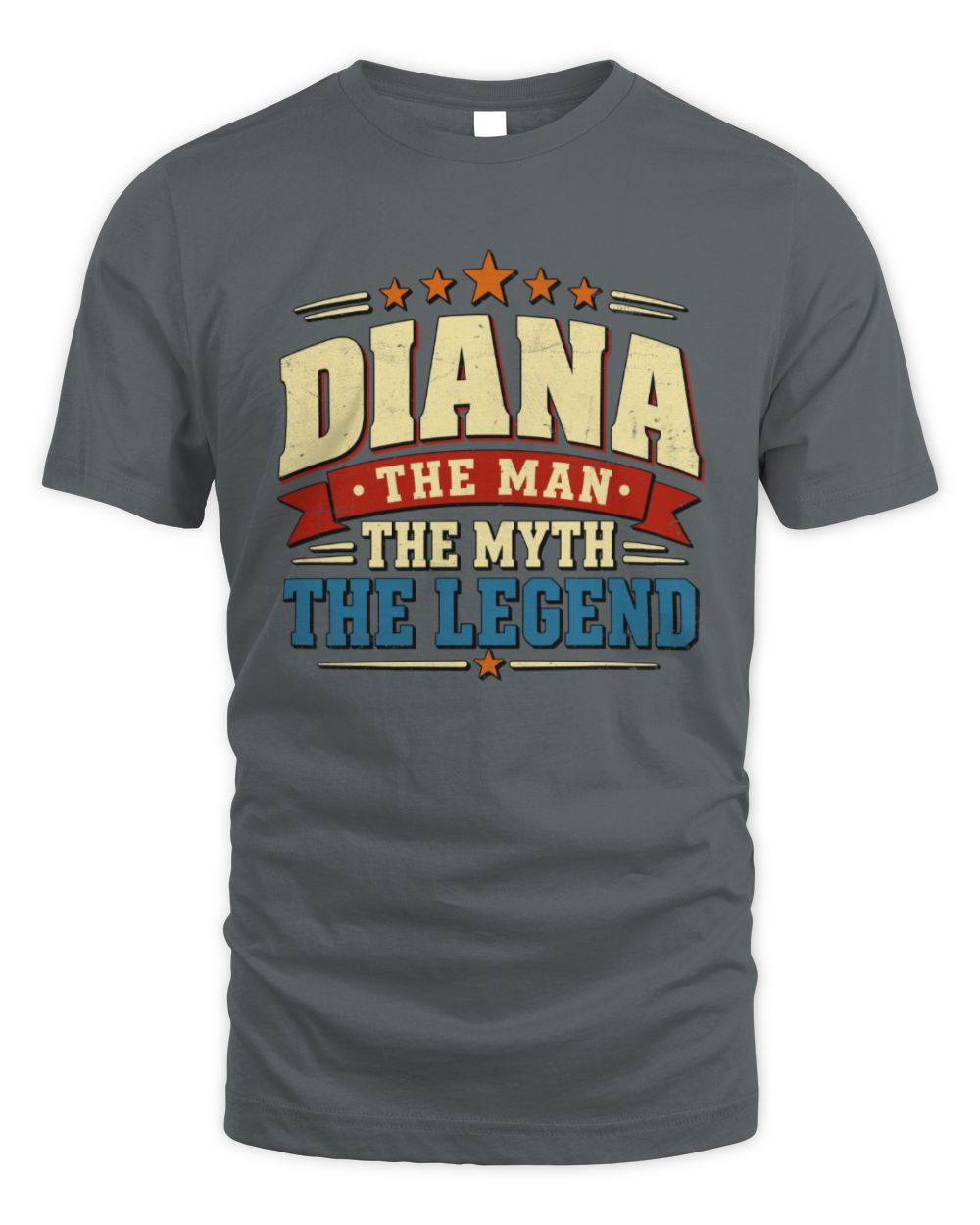 The Man The Myth The Legend Ribbon Vintage T-Shirt DIANA M1-56 / Unisex Standard T-Shirt / charcoal