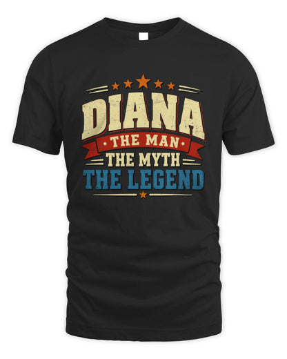 The Man The Myth The Legend Ribbon Vintage T-Shirt DIANA M1-56 / Unisex Standard T-Shirt / black