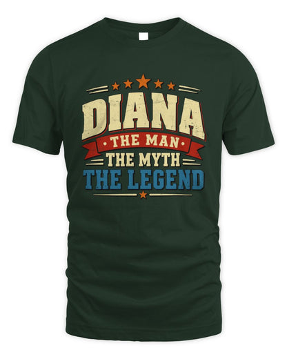 The Man The Myth The Legend Ribbon Vintage T-Shirt DIANA M1-56 / Unisex Standard T-Shirt / forest green