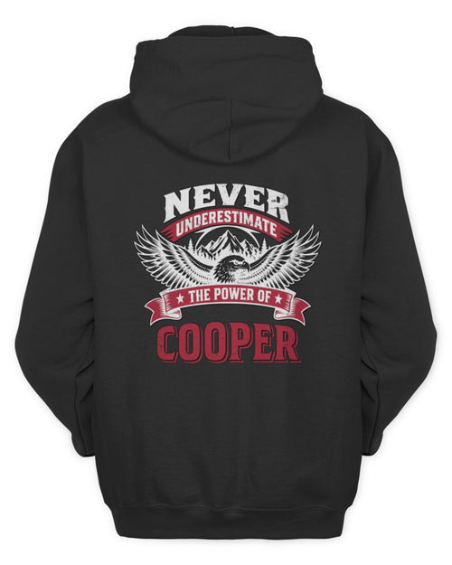 Never Underestimate Your Name Eagle Mountain Shirt COOPER M1-61 / Unisex Hoodie / black