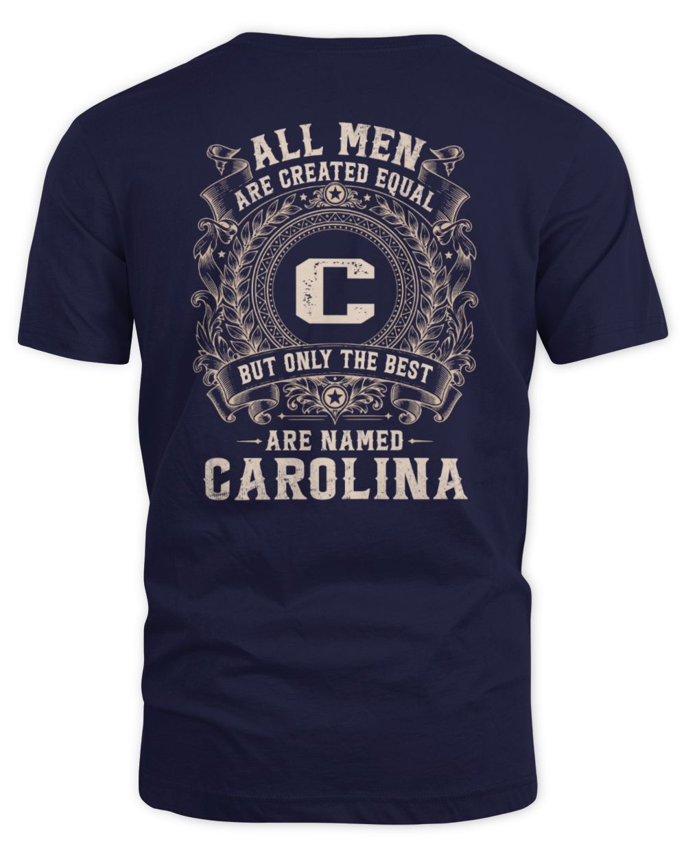 All Men Are Created Equal Cool Logo Shirt CAROLINA M1-60 / Unisex Standard T-Shirt / navy