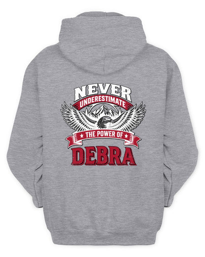 Never Underestimate Your Name Eagle Mountain Shirt DEBRA M1-61 / Unisex Hoodie / sport grey