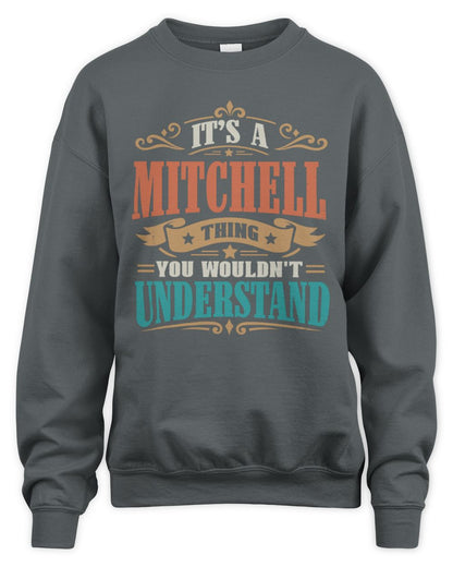It’s a Name Thing Personalized Retro T-Shirt MITCHELL M1-47 / Unisex Sweatshirt / charcoal