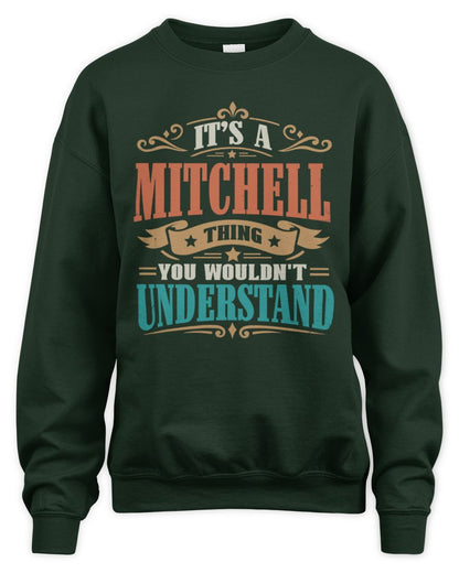 It’s a Name Thing Personalized Retro T-Shirt MITCHELL M1-47 / Unisex Sweatshirt / forest green