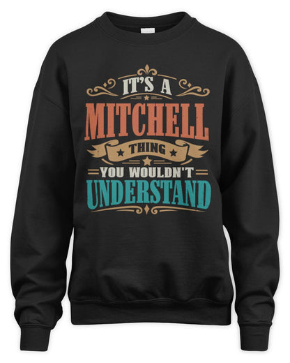It’s a Name Thing Personalized Retro T-Shirt MITCHELL M1-47 / Unisex Sweatshirt / black