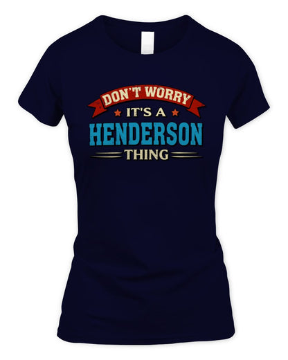 Don't Worry It's a Your Name Thing Funny Retro T-Shirt HENDERSON M1-57 / Women's Standard T-Shirt / navy