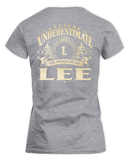 Never Underestimate Your Name Luxury Logo Shirt LEE M1-63 / Women's Standard T-Shirt / sport grey