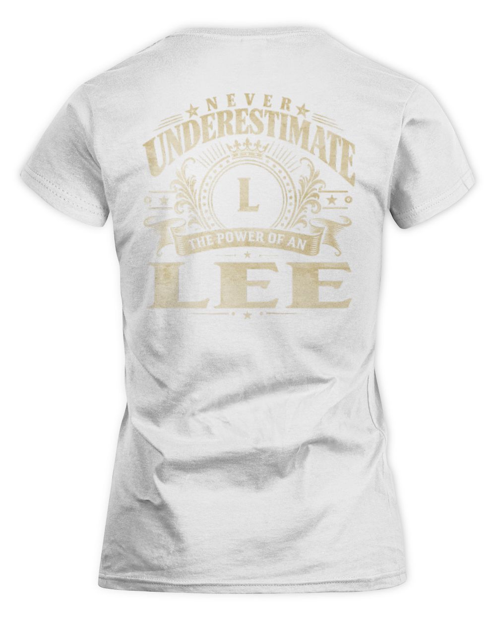 Never Underestimate Your Name Luxury Logo Shirt LEE M1-63 / Women's Standard T-Shirt / white