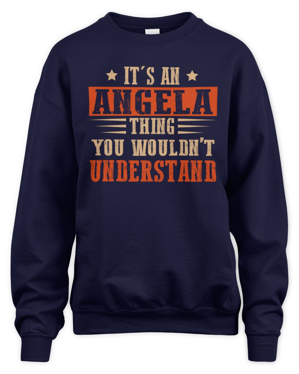 It's a Name Thing Personalized Funny Shirt ANGELA M1-51 / Unisex Sweatshirt / navy