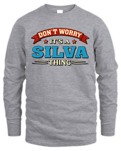 Don't Worry It's a Your Name Thing Funny Retro T-Shirt SILVA M1-57 / Men's Long Sleeved T-Shirt / sport grey