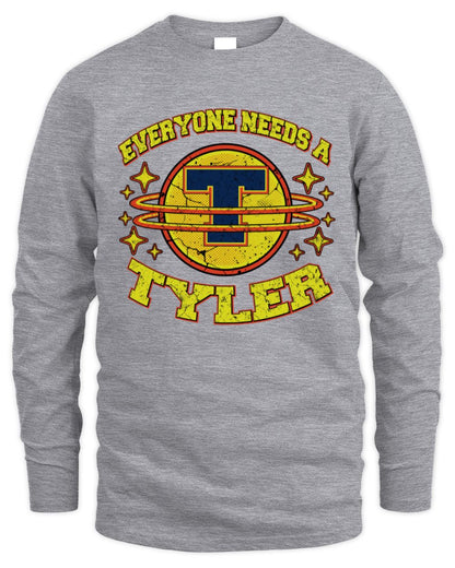 Everyone Needs a Your Name Shirt TYLER M1-76 / Men's Long Sleeved T-Shirt / sport grey