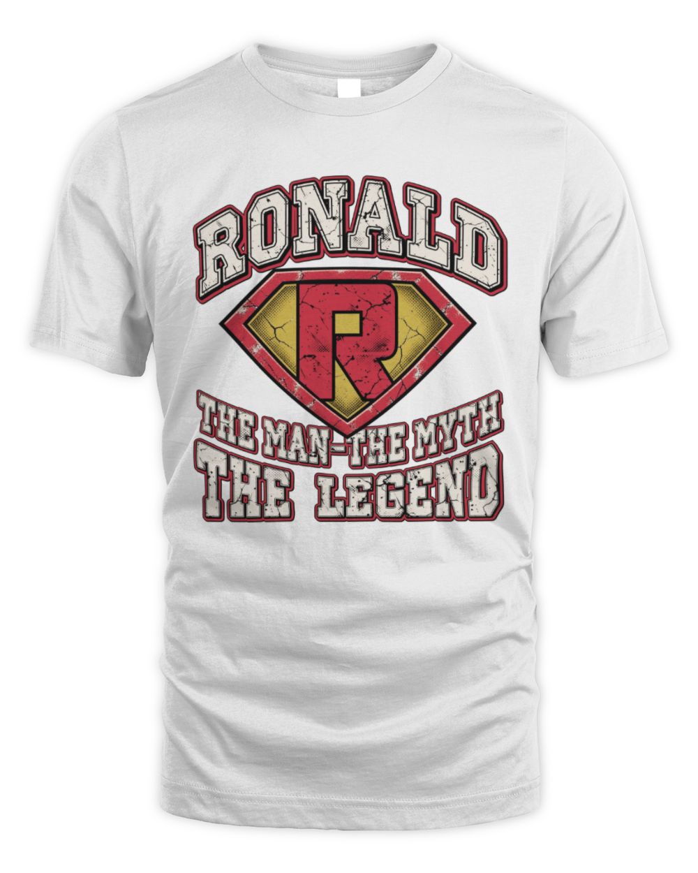 The Man The Myth The Legend Superman Graphic T-Shirt RONALD M1-74 / Unisex Standard T-Shirt / white