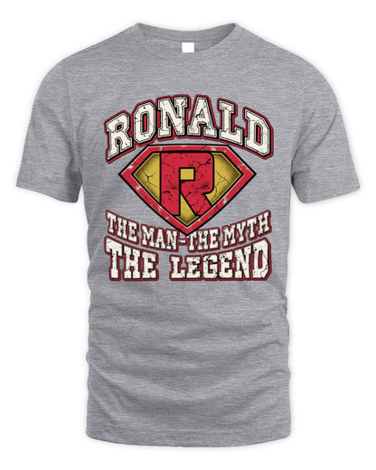 The Man The Myth The Legend Superman Graphic T-Shirt RONALD M1-74 / Unisex Standard T-Shirt / sport grey