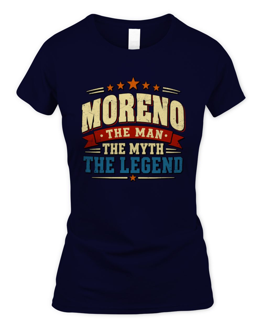 The Man The Myth The Legend Ribbon Vintage T-Shirt MORENO M1-56 / Women's Standard T-Shirt / navy