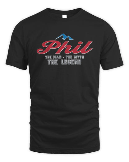 The Man The Myth The Legend Coors Light Beer T-Shirt PHIL M1-S84 / Unisex Standard T-Shirt / black