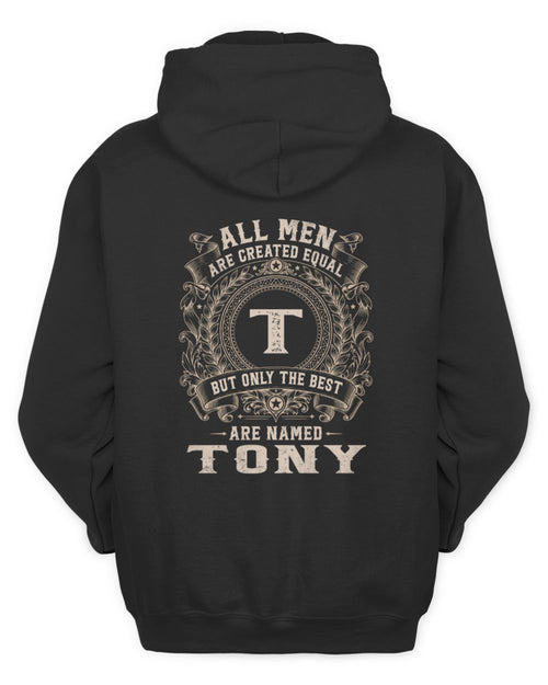 All Men Are Created Equal Cool Logo Shirt TONY M1-60 / Unisex Hoodie / black