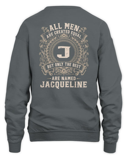 All Men Are Created Equal Cool Logo Shirt JACQUELINE M1-60 / Unisex Sweatshirt / charcoal
