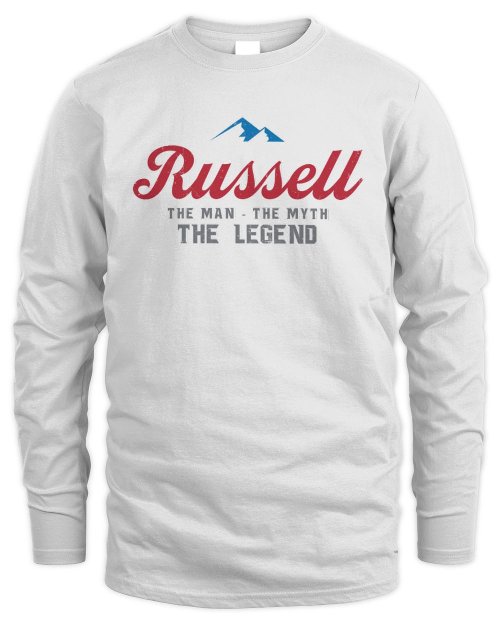 The Man The Myth The Legend Coors Light Beer T-Shirt RUSSELL M1-S84 / Men's Long Sleeved T-Shirt / white