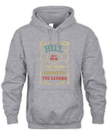 The Man The Myth The Legend Vintage Gold Wine Shirt HILL M1-52 / Unisex Hoodie / sport grey